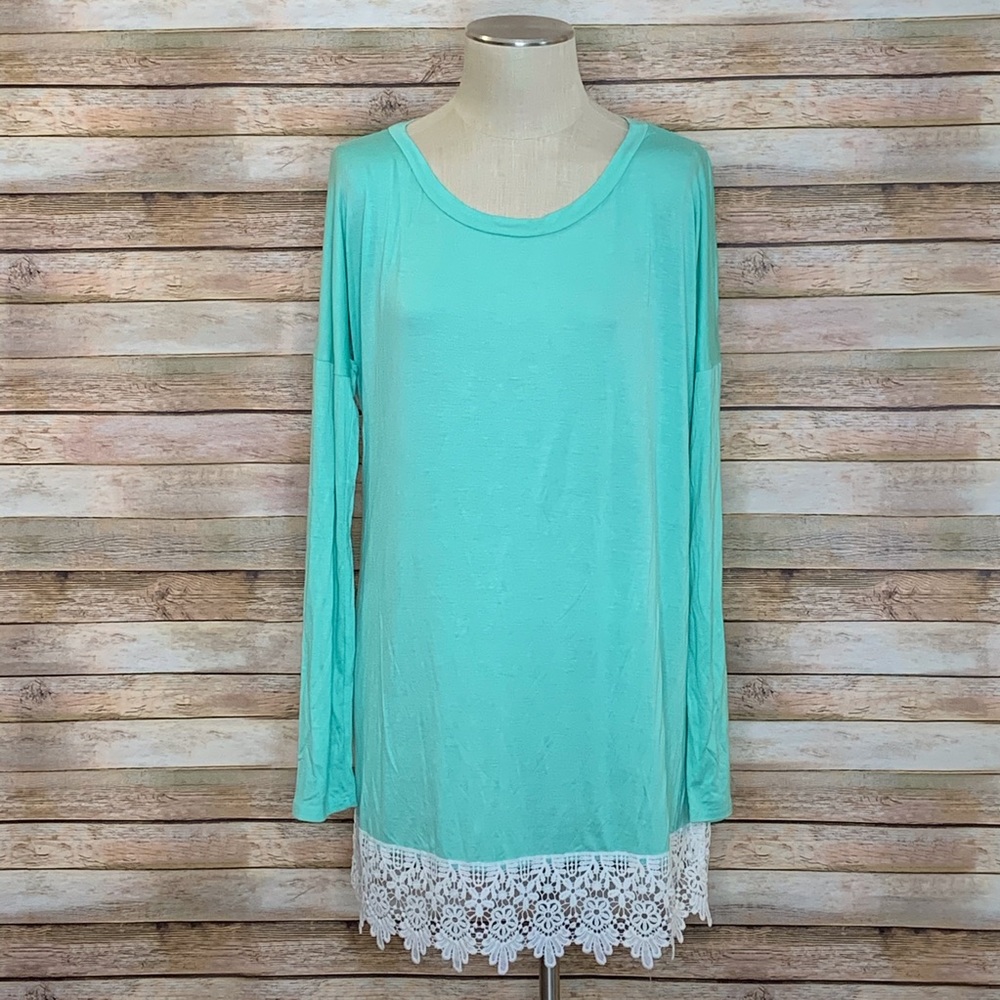 White Plum Green Tunic